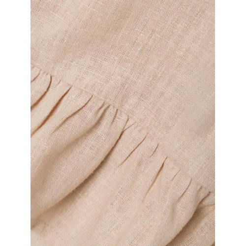 name it KIDS top NKFFALINNEN beige Meisjes Katoen Vierkante hals Effen 134 140