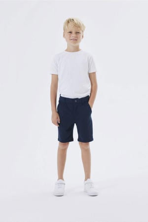 slim fit bermuda NKMSILAS donkerblauw