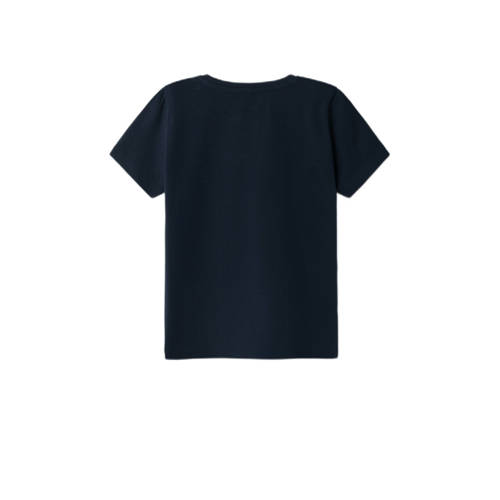 name it KIDS Pokemon T-shirt NKMMACI met printopdruk donkerblauw Jongens Stretchkatoen Ronde hals 116
