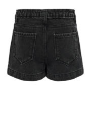 thumbnail: Black denim meisjes KIDS ONLY GIRL regular fit short van denim met rits- en knoopsluiting en effen