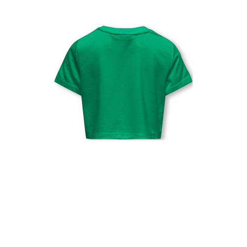 Only KIDS GIRL T-shirt KOGKARLA met printopdruk en 3D applicatie Groen Meisjes Sweat Ronde hals 146 152