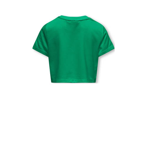 Only KIDS GIRL sweater KOGKARLA met printopdruk en 3D applicatie Groen 146 152