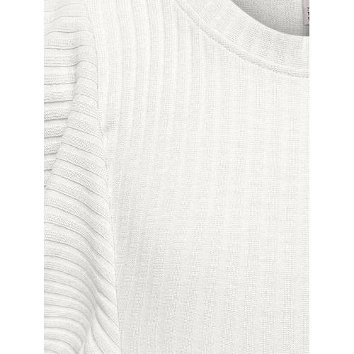 Only KIDS GIRL top KOGNELLA offwhite Wit Meisjes Polyester Ronde hals Effen 146 152