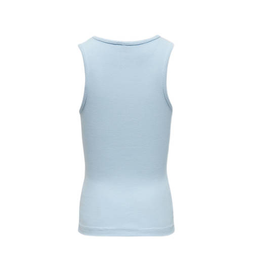 Only KIDS GIRL top KOGMILLA met tekst lichtblauw Meisjes Stretchkatoen Ronde hals 110 116