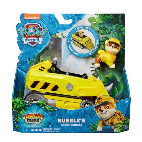 Paw Patrol Jungle Pups Rubble Neushoorn voertuig Speelvoertuig