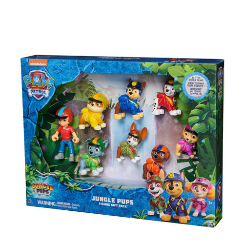 Paw Patrol Jungle Pups cadeauset met 8 speelfiguren Speelfiguur