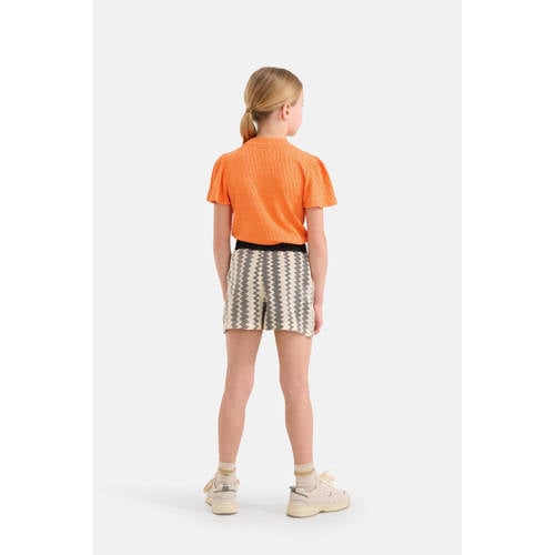 Shoeby T-shirt oranje Meisjes Viscose Ronde hals Effen 134 140
