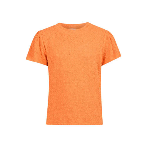 Shoeby T-shirt oranje Meisjes Viscose Ronde hals Effen