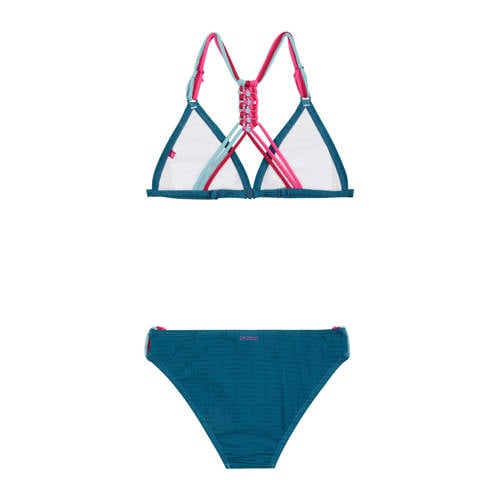 Protest triangel bikini PRTFIMKE JR blauw Meisjes Polyester Streep 140