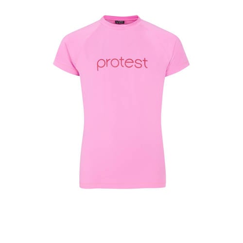 Protest UV T-shirt PRTSENNA JR roze UV shirt Meisjes Polyester Ronde hals - 104