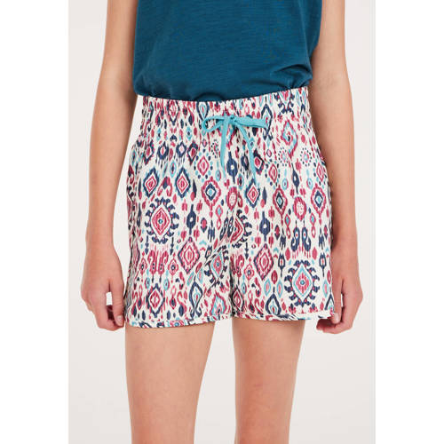 Protest casual short met all over print wit blauw warmrood Korte broek Meisjes Polyester 164