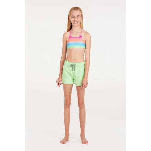 Protest crop bikini PRTJONOI JR blauw roze oranje groen Meisjes Polyamide 104