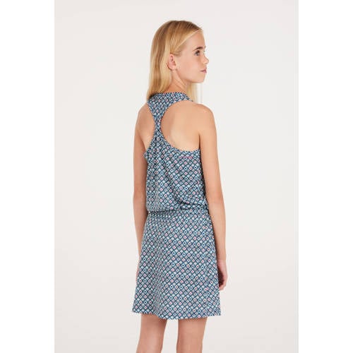Protest jurk met all over print blauw wit rood Meisjes Viscose Ronde hals 164