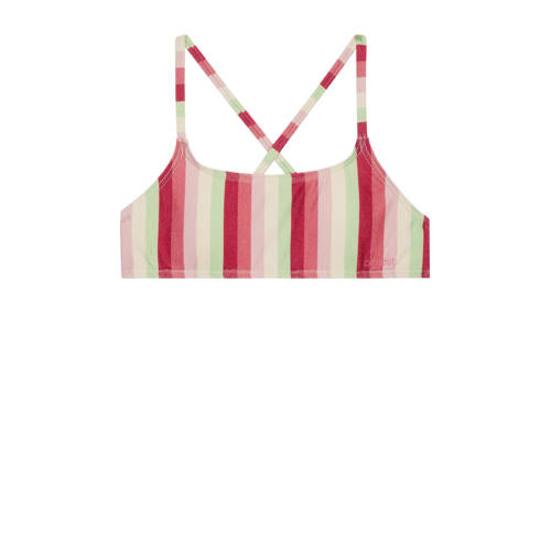Protest crop bikini met lurex PRTSHEILA JR roze groen Meisjes Polyester 176