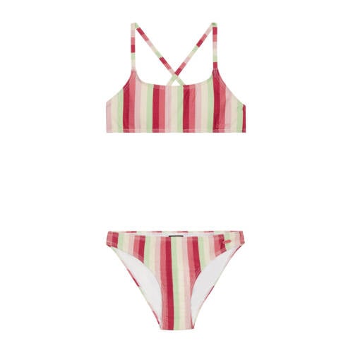 Protest crop bikini met lurex PRTSHEILA JR roze/groen Meisjes Polyester