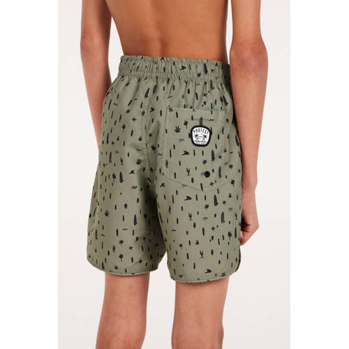 Protest zwemshort PRTSAUL JR groen Jongens Polyester All over print 104