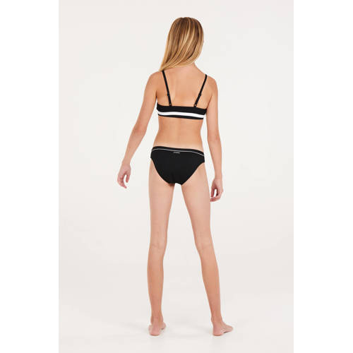 Protest crop bikini PRTROSY JR zwart wit Meisjes Polyester Streep 140
