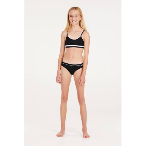 Protest crop bikini PRTROSY JR zwart wit Meisjes Polyester Streep 140