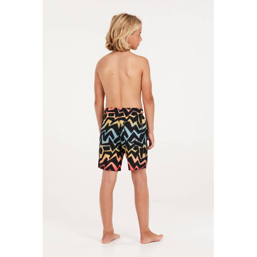Protest zwemshort PRTDESERT JR zwart geel blauw rood Jongens Polyester 152