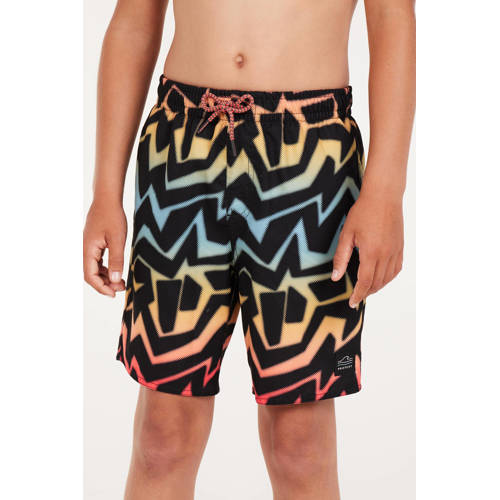 Protest zwemshort PRTDESERT JR zwart geel blauw rood Jongens Polyester 152