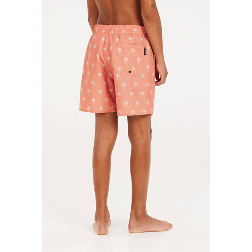 Protest zwemshort PRTFONZ JR donkerblauw Oranje Jongens Polyester All over print 152