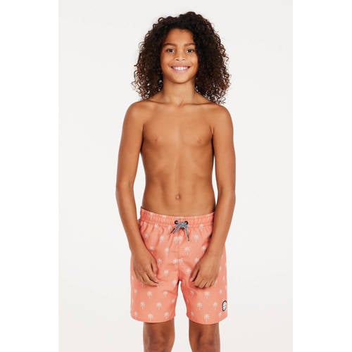 Protest zwemshort PRTFONZ JR donkerblauw Oranje Jongens Polyester All over print 152