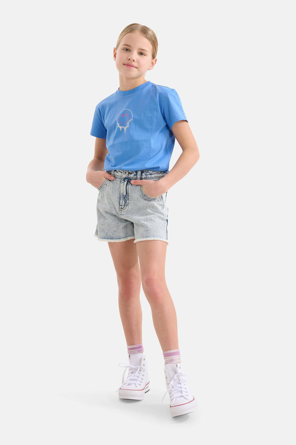 Shoeby regular fit denim short light blue denim bleached
