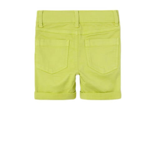 name it MINI regular fit casual short NMMSILAS limegeel Korte broek Jongens Stretchkatoen 104