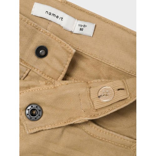 name it MINI regular fit casual short NMMSILAS zand Korte broek Beige Jongens Stretchkatoen 86