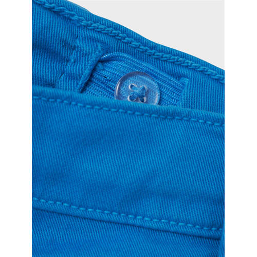name it KIDS regular fit bermuda NKMSILAS ISAK hardblauw Korte broek Jongens Stretchkatoen 122