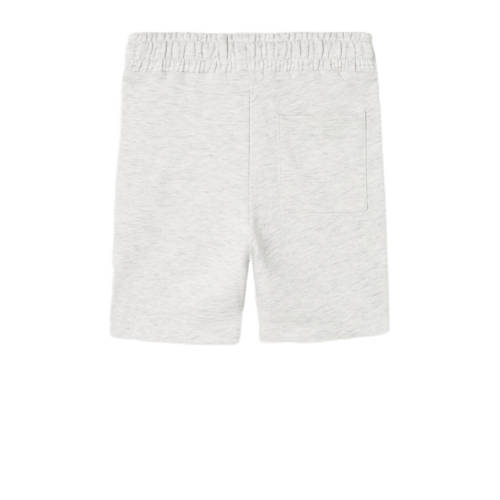 name it KIDS sweatshort NKMDALOVAN met printopdruk lichtgrijs Korte broek 116
