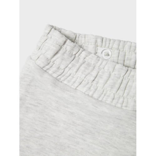 name it KIDS sweatshort NKMDALOVAN met printopdruk lichtgrijs Korte broek 116