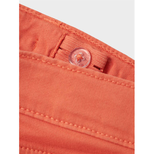 name it KIDS regular fit bermuda NKMSILAS ISAK warm perzik Korte broek Oranje Jongens Stretchkatoen 146