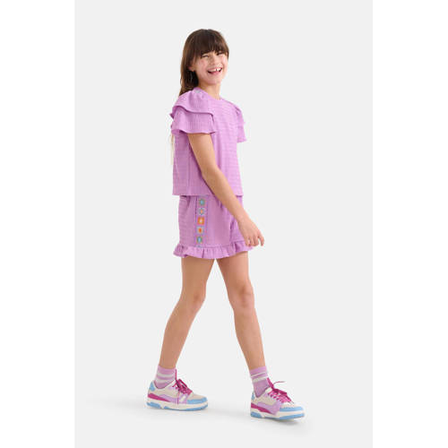 Shoeby regular fit casual short paars Korte broek Meisjes Polyester Effen 98 104