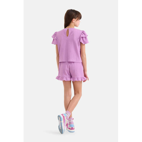 Shoeby regular fit casual short paars Korte broek Meisjes Polyester Effen 98 104