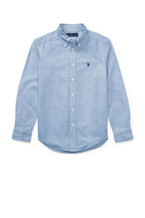 overhemd met logo blauw