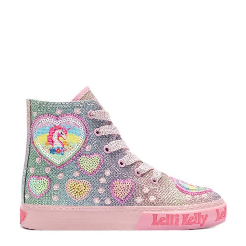 Lelli Kelly Unicorn Rainbow sneakers blauw/roze Meisjes Textiel Personage