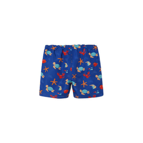 name it MINI zwemshort NMMZEUS blauw Jongens Gerecycled polyester All over print 86