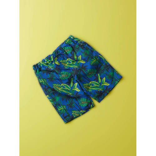 Name it KIDS zwemshort NKMZORRO blauw groen Jongens Polyester All over print 116
