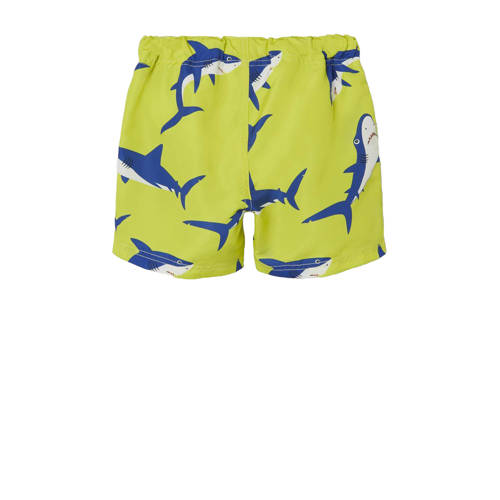 name it MINI zwemshort NMMZEUS geel Jongens Gerecycled polyester All over print 98