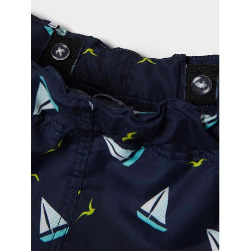 name it KIDS zwemshort NKMZORRO donkerblauw Jongens Polyester All over print 152