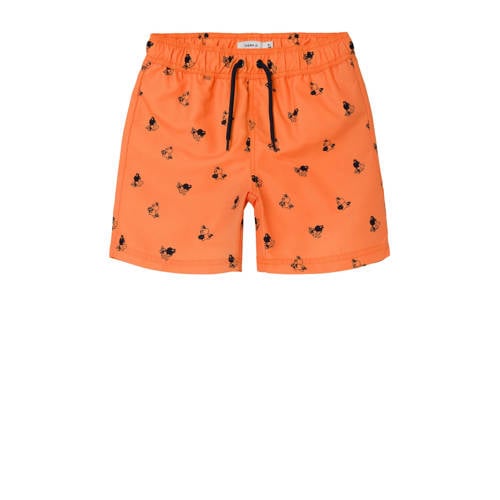 NAME IT KIDS zwemshort NKMZADDI met all over print oranje Jongens Polyester