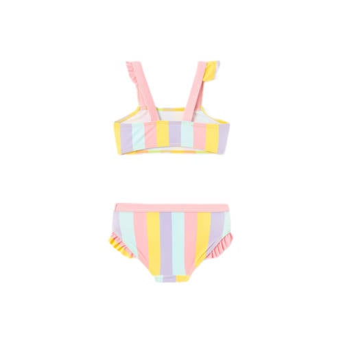 Name it MINI crop bikini met ruches NMFZULLE geel lila lichtblauw roze Meisjes Polyamide 122 128