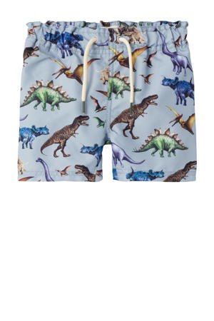 zwemshort NMMZIMON met all over print lichtblauw/multicolor