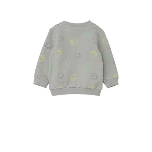 S.Oliver baby sweater met all over print grijs All over print 50 56