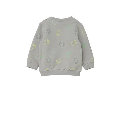 S.Oliver baby sweater met all over print grijs All over print 50