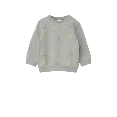 s.Oliver baby sweater met all over print grijs All over print