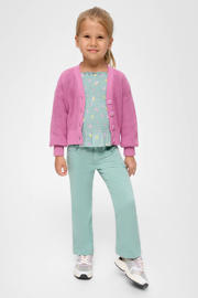 thumbnail: Roze meisjes s.Oliver vest van acryl met effen, lange mouwen, V-hals en knoopsluiting