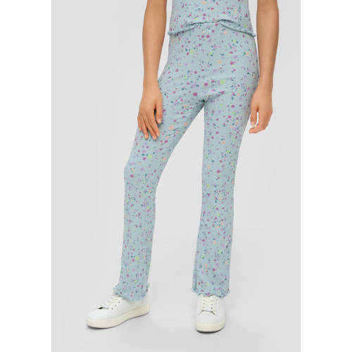 s.Oliver gebloemde legging lichtblauw Meisjes Katoen Bloemen 134 140