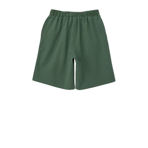 S.Oliver sweatshort donkergroen Effen 134 140 | Sweatshort van